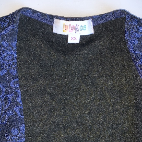 LuLaRoe Blue and Black Long Cardigan Size XS - Picture 3 of 7